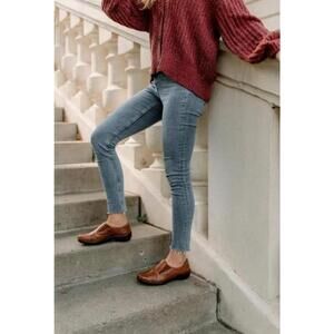 Women's Romika Brown Leather Cassie 24 Slip-On Shoes Size 40 (9-9.5)